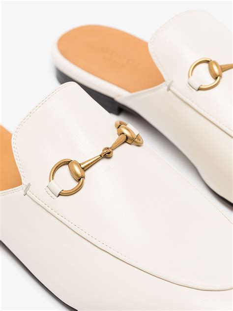 gucci white princetown mules.